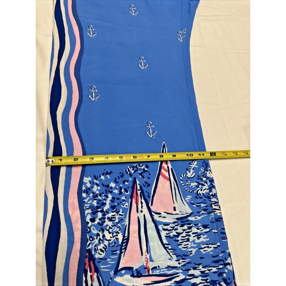 Lilly Pulitzer Size XL Bal Harbour Palazzo Pants Lunar Blue A Lil Nauti Engineer - Picture 12 of 13